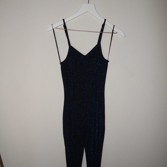 Metallic Blue Full Bodysuit - Picture 1 of 3